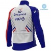 Set Langarmtrikot + Trägerhose Lange 2020 Groupama-FDJ Winter Thermal Fleece N001